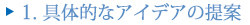 1.具体的なアイデアの提供